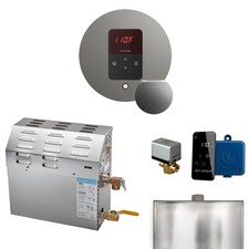 MS 15 kW 15000 W Steam Generator Pkg w/round iTempo Control in Satin Steel