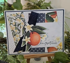 STAMPIN UP CARD KIT- PEACHES FOR A GREAT FRIEND  Makes 4-Set #25.437