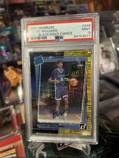 2021-22 Donruss Ziaire Williams Rated Rookie Choice Black Gold RC Auto #/8 PSA 9