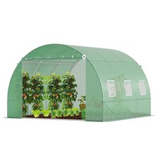 VOUNOT Polytunnel Greenhouse Heavy Duty Steel Frame Walk In Poly Tunnel 3x3x2m