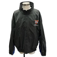 Ripon Jackets Mens Athletic Falcons Football Logo XXL Inside Mesh Gray Sports