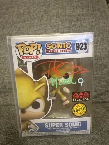 Funko Pop! Super Sonic #923 Chase AAA Anime Exclusive Figure with Protector