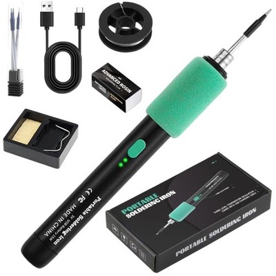 USB Akku Lötkolben Set kabellos mit 3 Temperaturstufen Lötzubehör 450°C