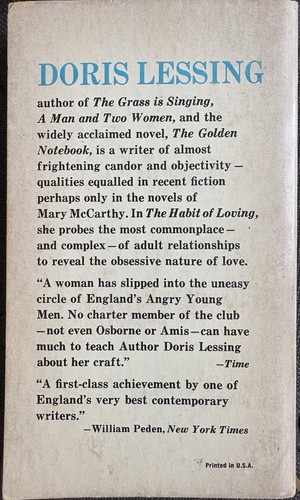 Doris Lessing The Habit of Loving pb 1st Ballantine Printing 1965 Short Stories - Picture 3 of 3