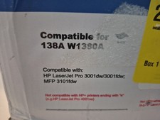 2PK 138A W1380A Toner Fits HP LaserJet Pro 3001dw 3001fdw MFP 3101fdw No Chip
