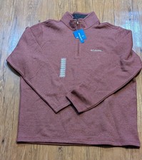 NWT Columbia Men's Maroon Great Hart Mountain III Half Zip Jacket - Size XL B25