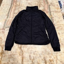 Lululemon Women  s Size 12 Black Full Zip Running Jacket Thumbholes Zip Pockets