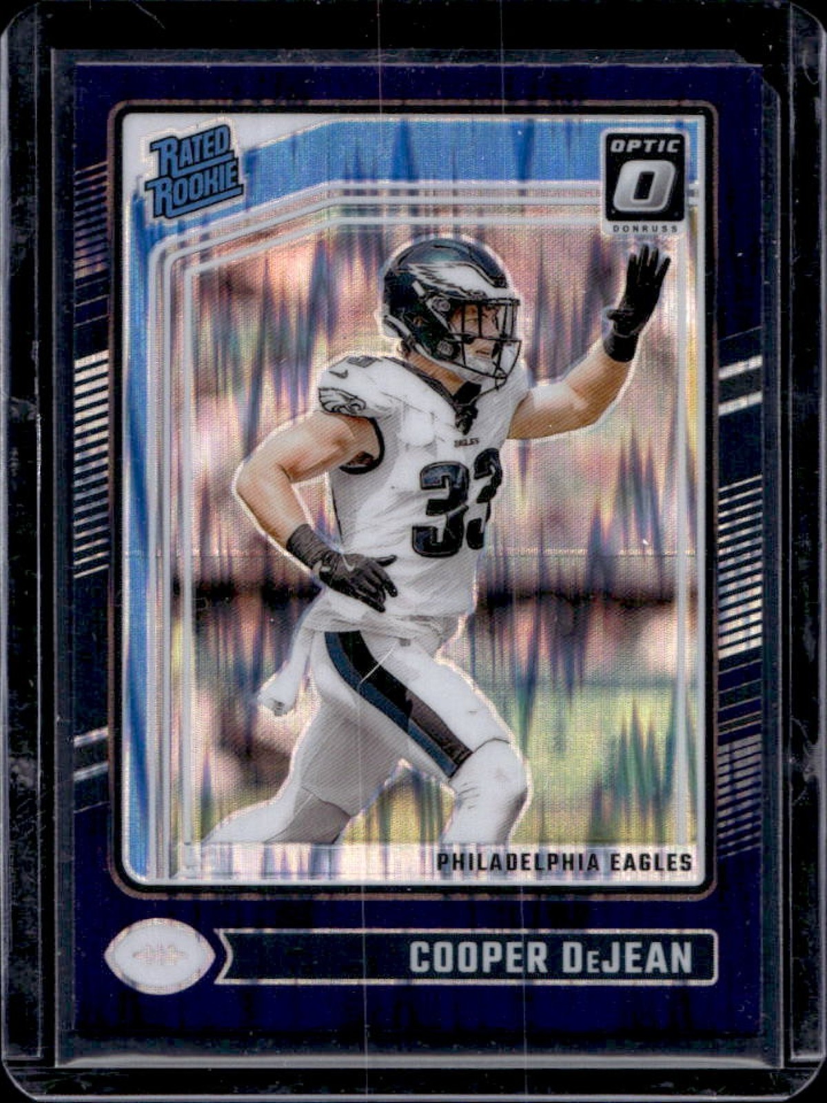 2024 Donruss Optic Cooper DeJean Purple Shock Rated #221 Eagles