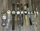 Lot of 11 Vintage Quartz Japanese Watches Timex Gruen Bulova Not Tested Read