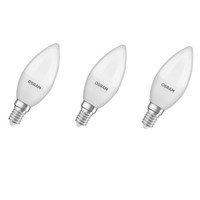3Er Pack Osram E14 Led Lampe Classic B 40 In Kerzenform Matt 4,9W Wie 40W Kaltwe