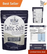 Organic Grey Celtic Sea Salt Coarse 18oz Mineral Rich Unrefined French