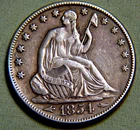 1854 United States Silver Seated Liberty Half Dollar - XF/ EF - Lot 1768