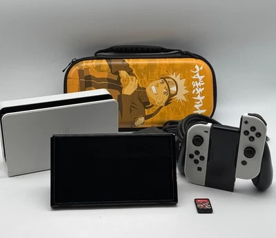 Nintendo Switch OLED Konsole Weiss mit Spiel Mariokart 8 Deluxe - Bild 1 von 4