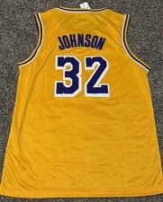 NUOVA maglia basket Magic Johnson 32 Lakers taglia uomo XL cucita