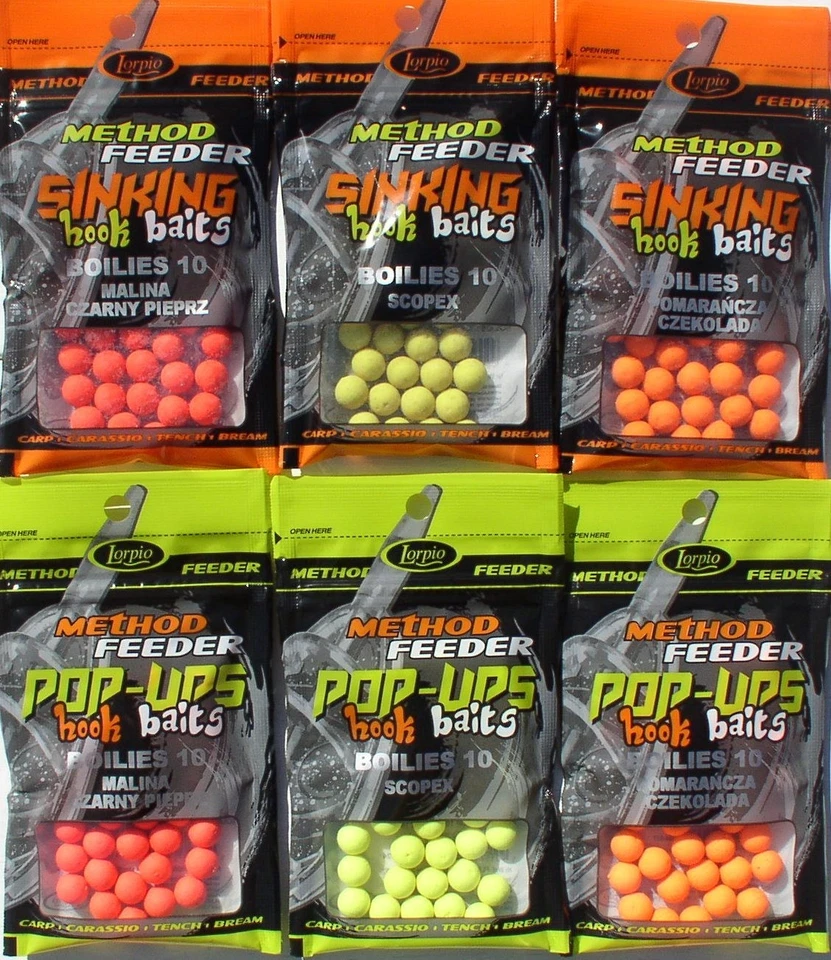 Method Feeder Boilies & Pop Ups 10mm / 3 Sorten, Sinking + Floating Hook-Baits - Bild 1 von 1