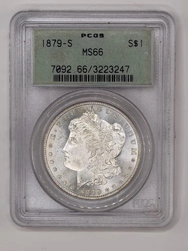 1879S Morgan dollar PCGS MS66 pure white both sides