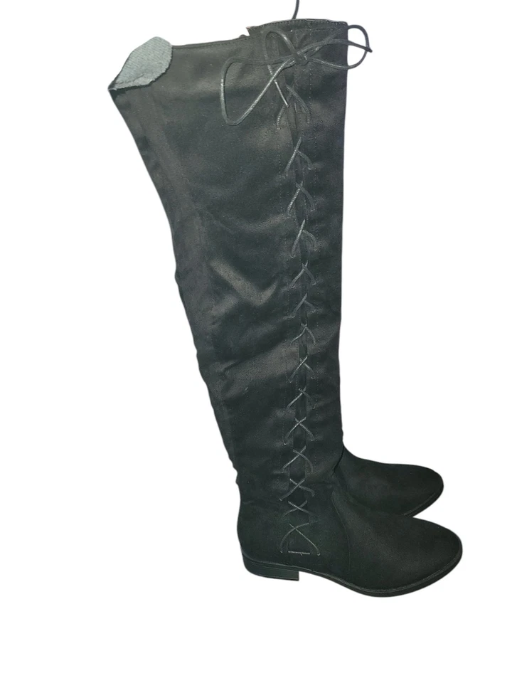 BOTAS CHARLOTTE RUSSE NEGRAS HASTA LA RODILLA ANCHA CON CORDONES (2) Zapatos Calzado Foto 3 de 4