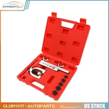 Double Flaring Brake Line Tool Kit Tubing Car Truck Tool with Molded Carry Case