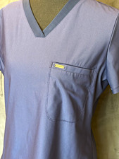 Cherokee Women  s Scrub Set V-Neck Top  Pants Solid Blue Size S