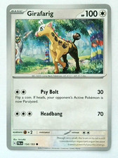 Carta Pokémon Girafarig 154/193 Paldea Evoluta Scarlatta e Viola 2023