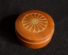 Japanese Wooden Old KOGO Incense Container : Senshu Temple