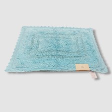 Home Living Blue Reversible Bath Rug Aqua 17 x24