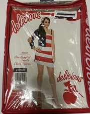 Star Spangled Sweetie Costume July 4th American Small 0-2 USA Flag Stripes NEW