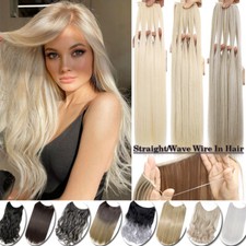 Invisible Wire One-Piece Hair Extensions Silk...