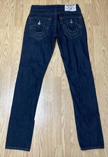 True Religion Womens Blue Jeans SKINNY sz 30 fits 30x33