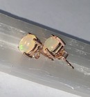 Ethiopian Opal Oval Earrings 18K Rose Gold over Sterling Silver — photo 7