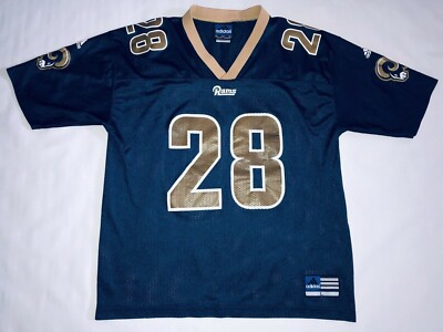 Los Angeles Rams NFL Jersey 28 Marshall Faulk Men's Team