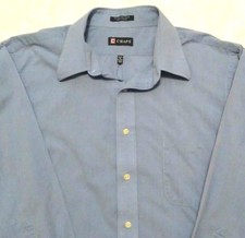 Chaps Blue Button Front Shirt Large