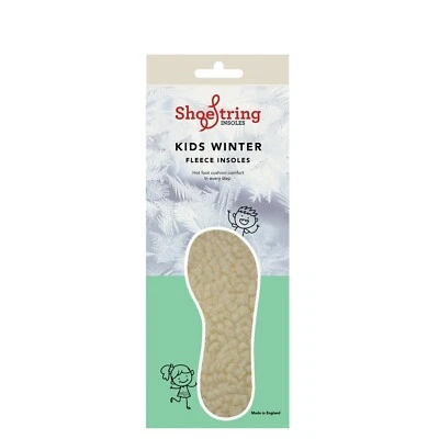 Kids Winter Fleece Insoles Foot Cushion Comfort Shoes Boot Inserts Cut To Size F