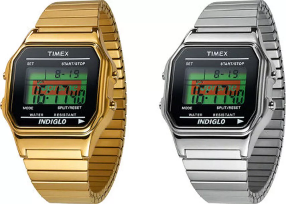 Supreme Timex Digital Watch Gold-