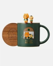 Starbucks x Kakao Friends Ryan & Choonsik MyBuddy Figure Mug Lid Cup Set