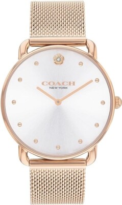 COACH Elliot Women's Quartz Watch 36mm Rose Gold/White Water