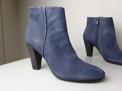 ECCO DANISH DESIGN Dam Schuhe Stiefel Stiefeletten Leder Vintage Blau Gr.41 Neuw