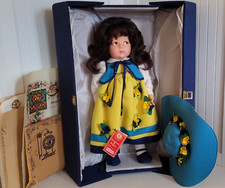 Vintage Lenci Italian Debora All Felt Doll w/ Lots of Papers Postcards - Mint