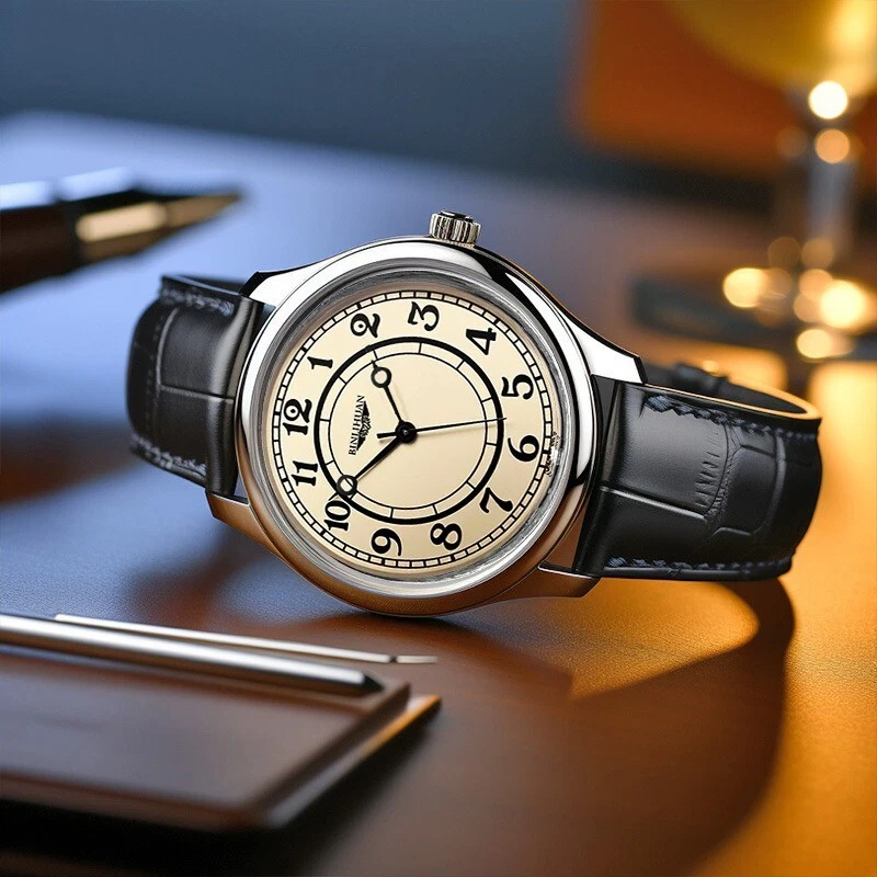 Men’s Retro Quartz Watch – Leather Strap Analog Business Wristwatch Gift - Image 4 of 4