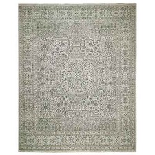 14'1"x17'9" White Mamluk Dynasty Hand Knotted Wool Oversized Oriental Rug R79982