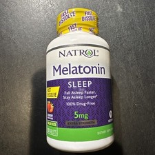 Natrol Melatonin 5 mg Fast Dissolve Strawbry Flavour 150 Tabletes Exp: March/24