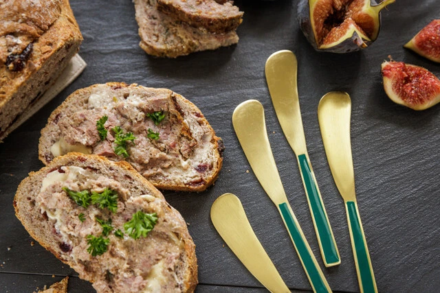 4er Set Artesà Buttermesser Set gold grün aus rostfreiem Stahl KitchenCraft - Bild 4 von 4