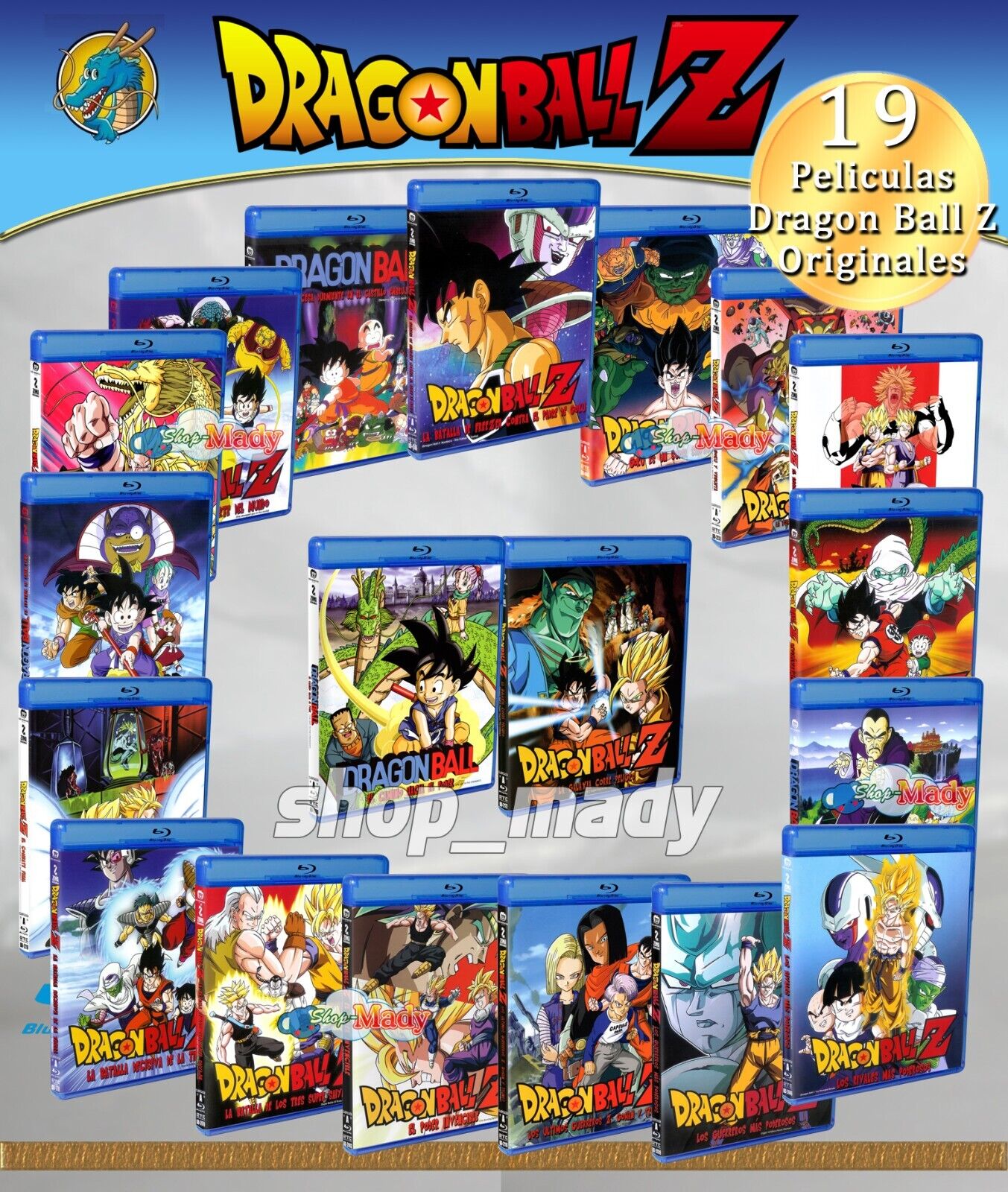 DRAGON BALL Z 3DVD`s ALL REGION 19 EPISODIOS ESPAÑOL LATINO primera 1a  parte new