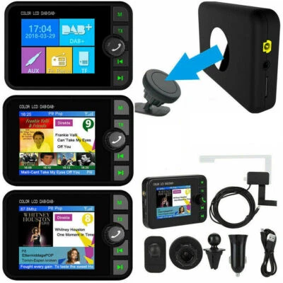 DAB DAB+ Digitalradio Adapter 2,4" im Auto LCD FM Transmitter USB MP3 Player - Bild 1 von 4