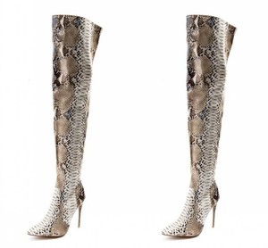 snakeskin boots tall