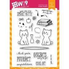 W Plus 9 WPLUS9 Clear Stamps - Smart Kitty