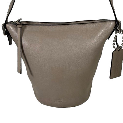 COACH Bleecker Sport Mini Duffle Crossbody Shoulder Bucket Bag Mink Gray 32281
