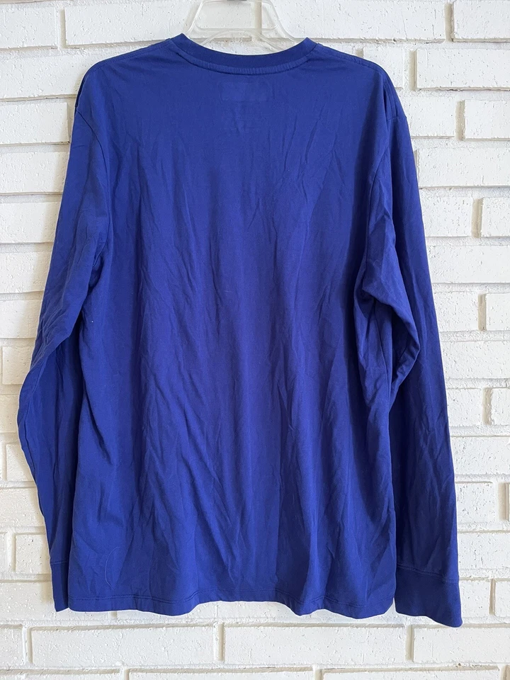 Camisa feminina NFL Team Apparel New York Giants estampa gráfica azul GG mangas compridas - Imagem 3 de 4