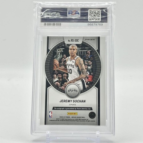 2023 Panini Mosaic Jeremy Sochan San Antonio Spurs RC Auto PSA10 From JP #RS-SOC - Picture 15 of 24