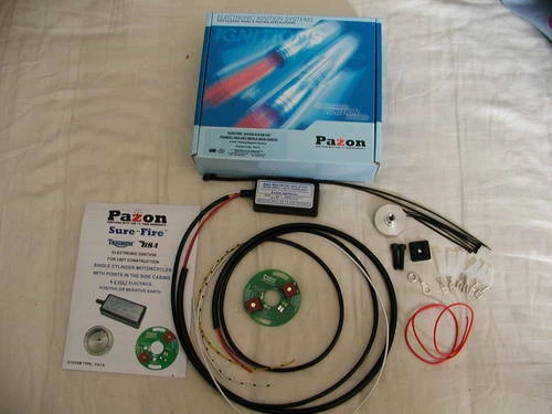 PAZON 12 volt ELECTRONIC IGNITION singles + side pts Triumph BSA C15 B25 B40 B44